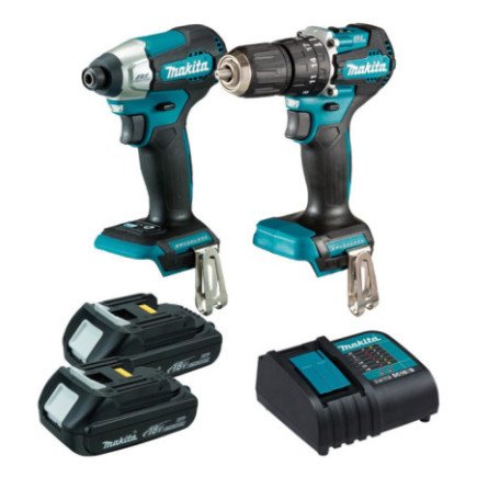 Combo Rotomartillo 1/2" + Atornillador de Impacto 1/4" 18 V MAKDLX2414YX7