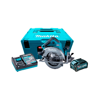 Sierra Circular 1/4" 40 V + 2 baterías 4 A + Makpac MAKITA HS003GM201
