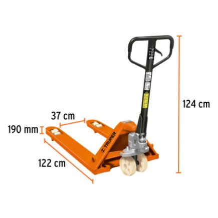 Patín Traspaleta 3 Ton Con Ruedas De Nylon Truper 15083