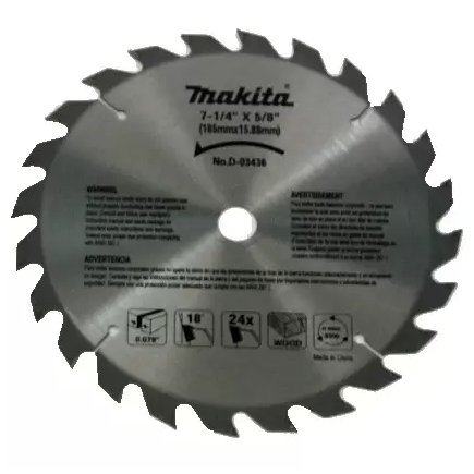 Disco Sierra Circular 7 1/4" 24 Dientes 5/8" Makita D03436