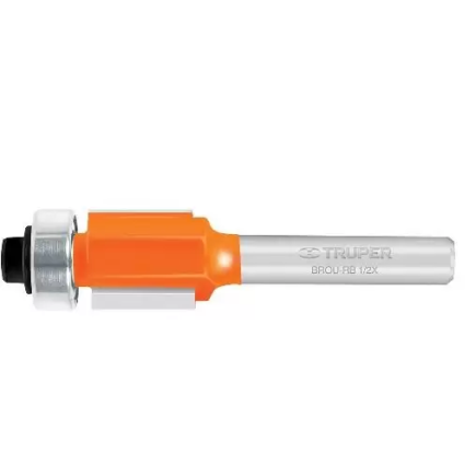 Broca para router, corte recto, 1/2' con balero TRUPER TRUP-11444
