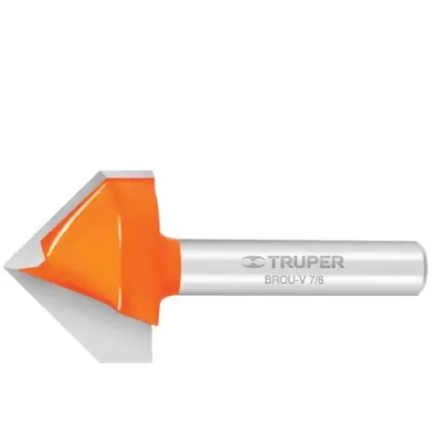 Broca para router, corte en 'V', 1/2' TRUPER TRUP-11466