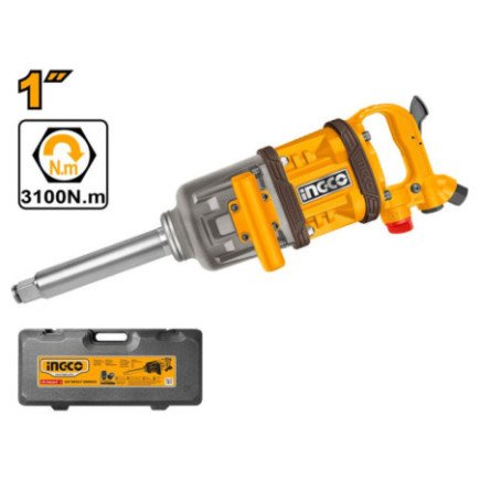 Llave de impacto Neumático 1" 3,100 Nm 18.5 Kg INGCO AIW11222