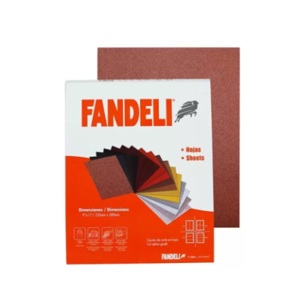 Lija Esmeril Grado 50  Línea X-86 9" X 11" Fandeli Fnd00091