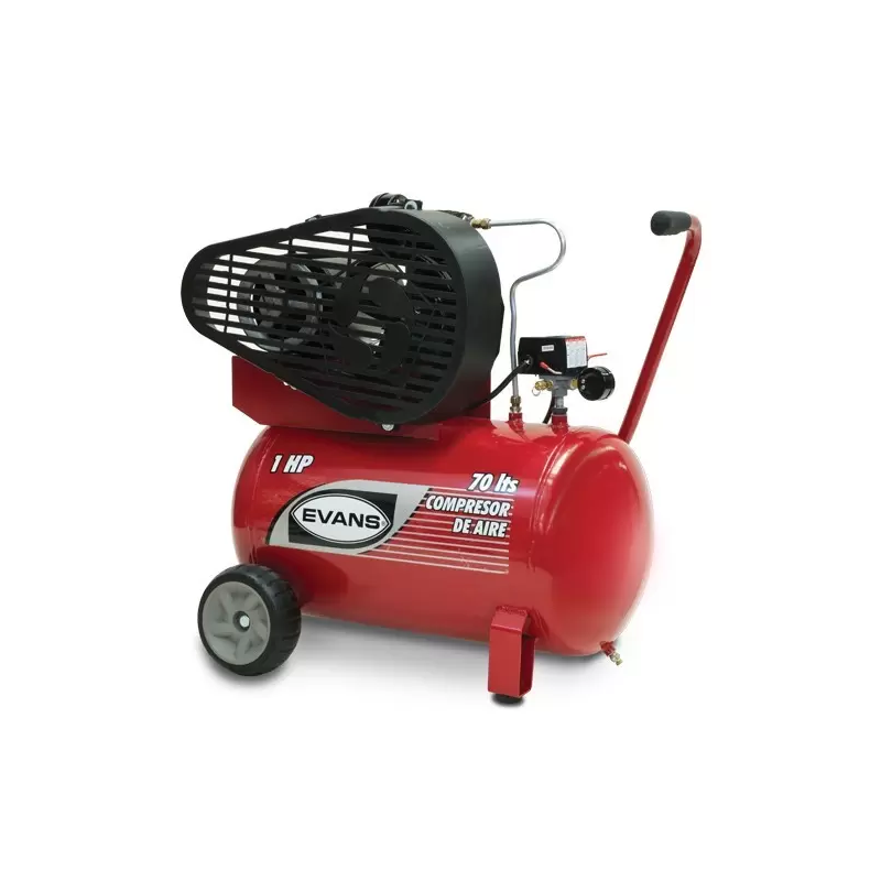 Compresor De Banda 1 Hp 70 Litros 5 Pcm Evans Ve055Me100-070