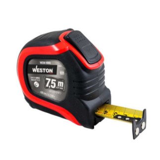 Flexometro 7.5M X 27Mm Rojo Cinta Ancha WEST-WGW0060