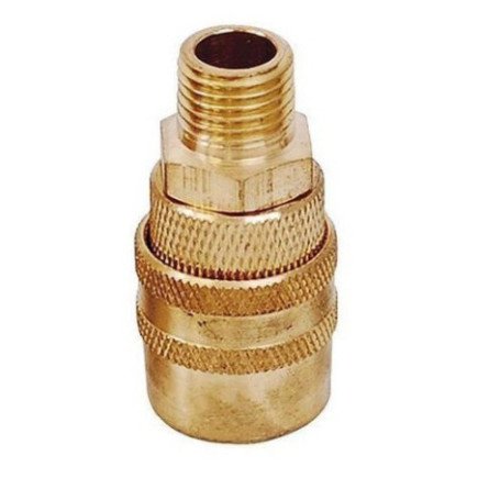 Cople de bronce de conexión rápida 1/4" NPT macho Surtek 108124