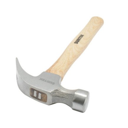 Martillo de uña curva con mango de madera de 11" 8 oz Surtek 407