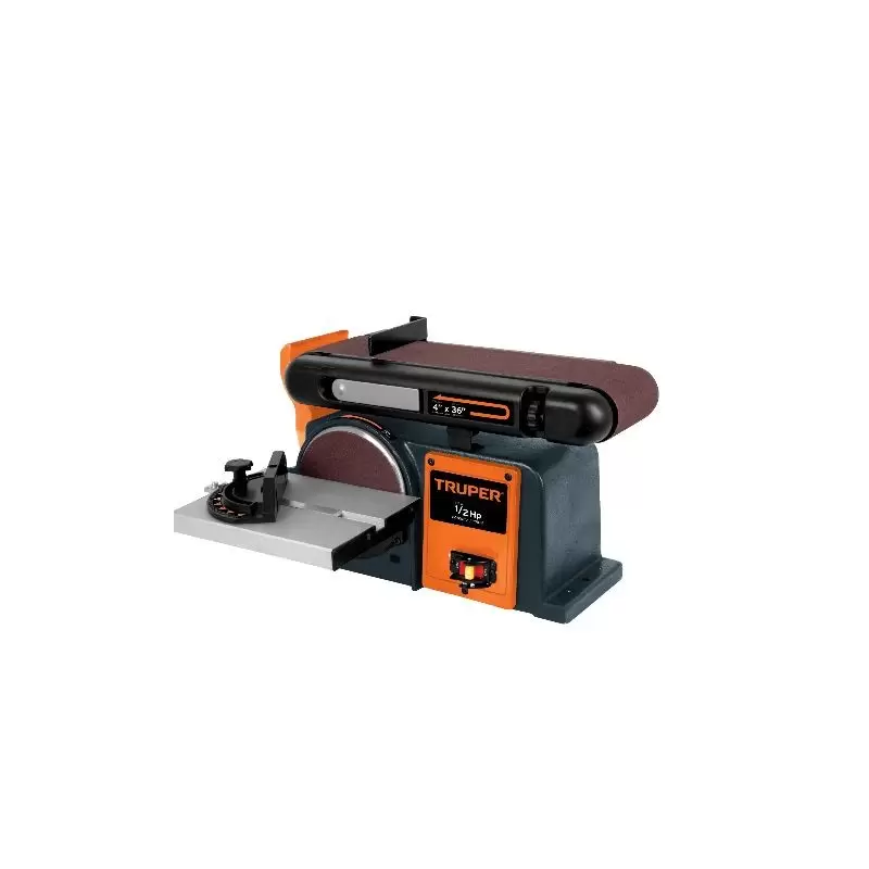 Lijadora de Banda y Disco 4"x 36" 6" 373 W 600 m/min TRUPER PUL-4X6T